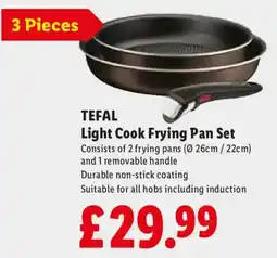 Lidl Tefal light cook frying pan set offer