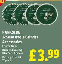 Lidl Parkside 125mm Angle Grinder Accessories offer