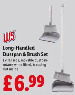 Lidl W5 long-handled dustpan & brush set offer