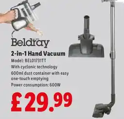 Lidl Beldray 2-in-1 Hand Vacuum offer