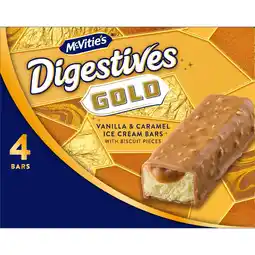 Iceland McVities Digestives Gold Ice Cream Bars 164g offer