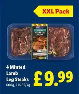 Lidl 4 Minted Lamb Leg Steaks offer