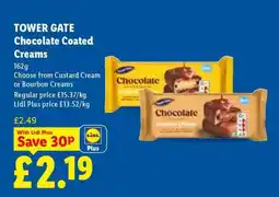 Lidl TOWER GATE Chocolate Coated Creams offer