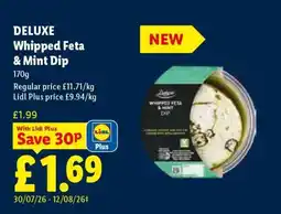 Lidl DELUXE Whipped Feta & Mint Dip offer