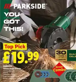 Lidl PARKSIDE 125mm Angle Grinder offer