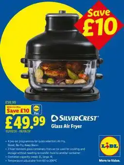 Lidl SILVERCREST Glass Air Fryer offer