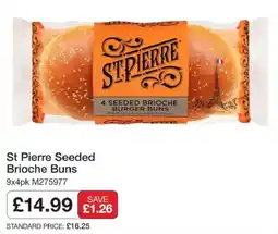 Booker Wholesale St Pierre seeded brioche buns offer