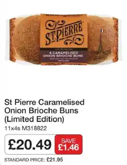 Booker Wholesale St Pierre Caramelised Onion Brioche Buns offer
