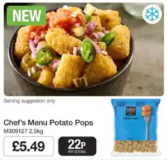 Chef's Menu Potato Pops