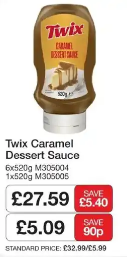 Booker Wholesale Twix caramel dessert sauce offer
