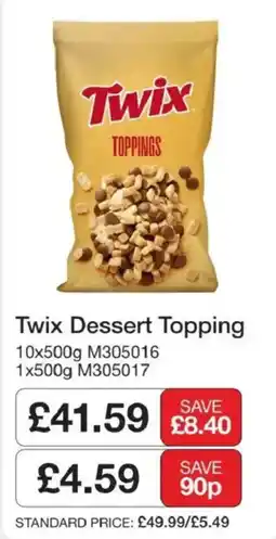 Booker Wholesale Twix dessert topping offer