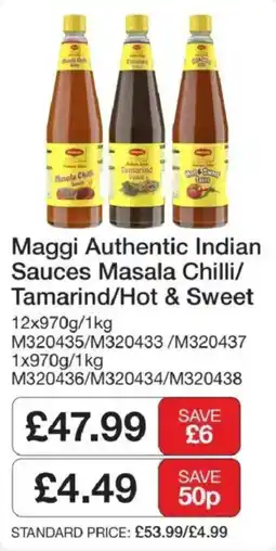 Booker Wholesale Maggi authentic indian sauces offer