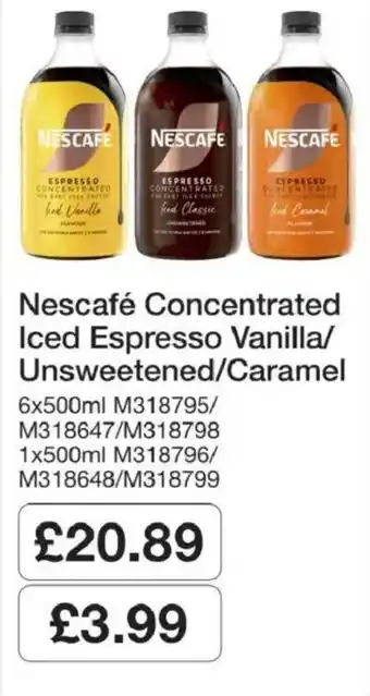 Nescafe iced espresso