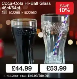 Booker Wholesale Coca-Cola Hi-Ball Glass offer