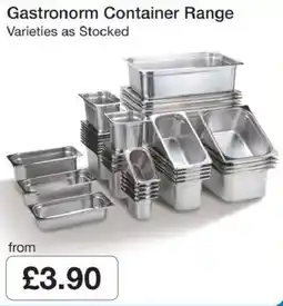 Booker Wholesale Gastronorm Container Range offer
