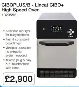 Booker Wholesale Lincat CiBO+ High Speed Oven offer