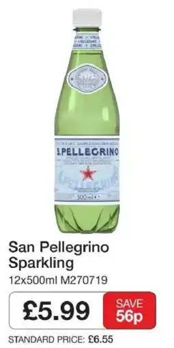 Booker Wholesale San Pellegrino Sparkling offer