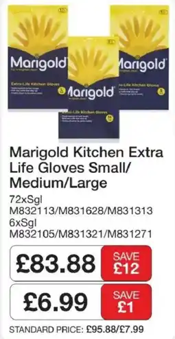 Booker Wholesale Marigold kitchen extra life gloves offer