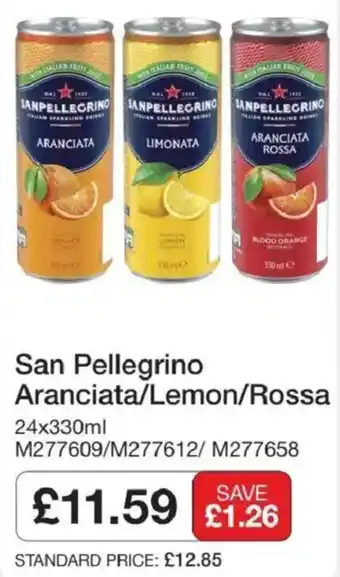 San Pellegrino Aranciata/Lemon/Rossa