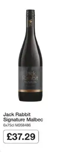 Booker Wholesale Jack Rabbit Signature Malbec offer
