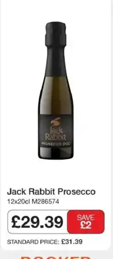 Booker Wholesale Jack Rabbit Prosecco offer