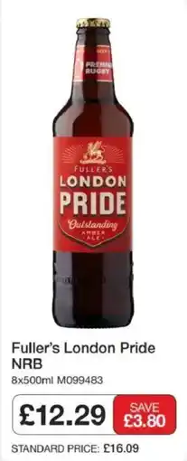 Booker Wholesale Fuller's london pride nrb offer