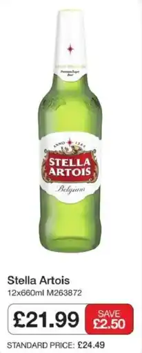 Booker Wholesale Stella Artois offer
