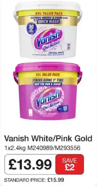 Booker Wholesale Vanish white/pink gold offer