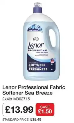 Booker Wholesale Lenor professional fabric softener sea breeze offer