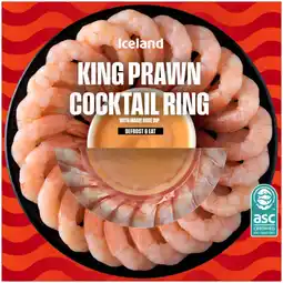 Iceland Iceland King Prawn Cocktail Ring with Marie Rose Dip 140g offer