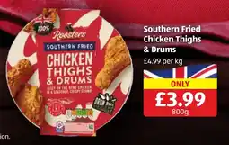 Aldi Roasters southern fried chicken thighs & drums offer