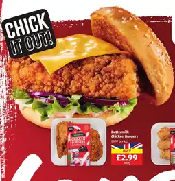 Aldi Roasters buttermilk chicken burgers offer