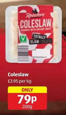 Aldi Roosters coleslaw offer