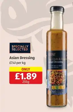 Aldi Specially selected asian dressing offer
