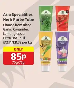 Aldi Asia Specialities Herb Purée Tube offer