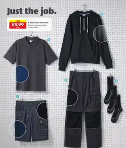 Aldi Workwear Polo Shirt offer