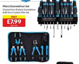Aldi Pliers/Screwdriver Set offer