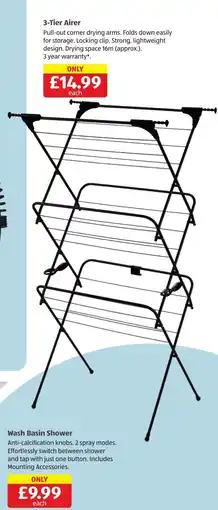 Aldi 3-tier airer offer