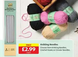 Aldi Aluminium Knitting Needles offer