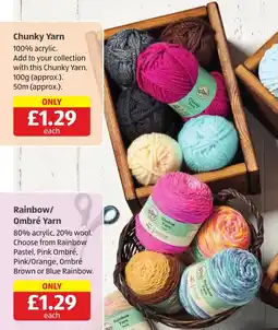 Aldi Chunky Yarn offer