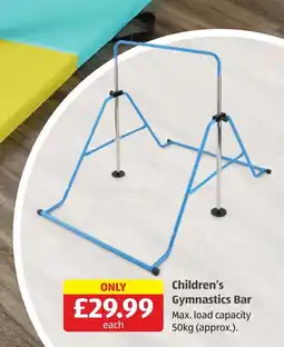 Aldi Children's Gymnastics Bar offer