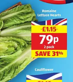 Aldi Romaine Lettuce Hearts offer