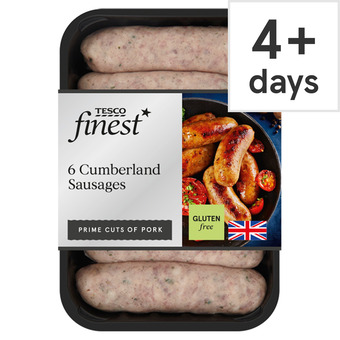 Tesco Tesco Finest 6 Cumberland Pork Sausages 400G offer
