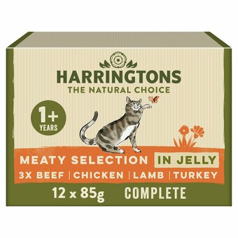 Tesco Harringtons Meaty Selection In Jelly 12X85g offer