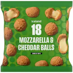 Iceland Iceland 18 (Approx.) Mozzarella & Cheddar Balls 320g offer