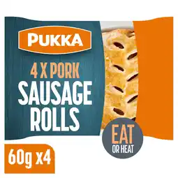 Iceland Pukka 4 Pork Sausage Rolls 240g offer