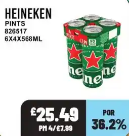 Bestway Heineken pints offer