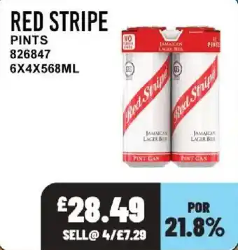 Red stripe pints