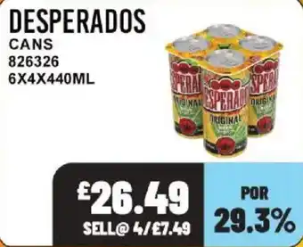 Bestway Desperados cans offer