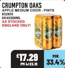 Bestway Crumpton Oaks apple medium cider offer